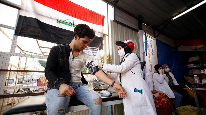 Iraqi nurse spends her weekends stitching wounds at protest site