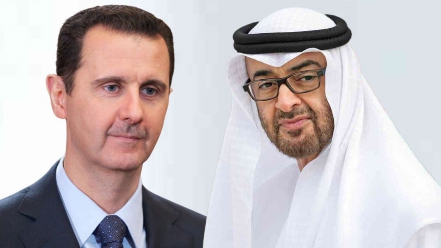 ولي عهد أبوظبي يبحث مع الأسد أوضاع سوريا والمنطقة