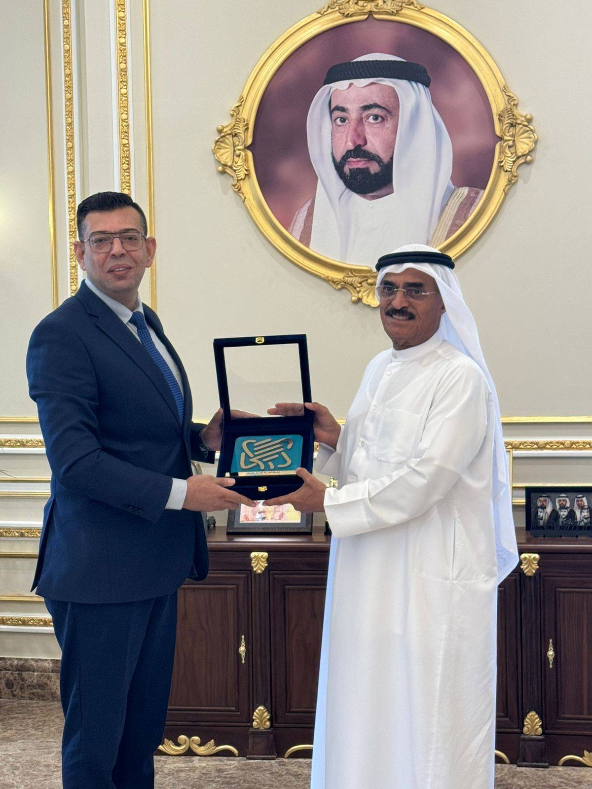 وفد الشبكة العربية للإبداع والابتكار يلتقي النعيمي لبحث سبل التعاون 