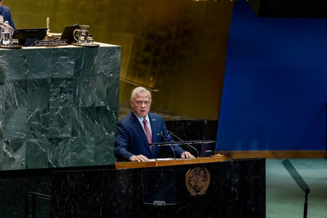  الملك يوجه نداء من نيويورك طالب فيه دول العالم أجمع بوقف المأساة الإنسانية في غزة