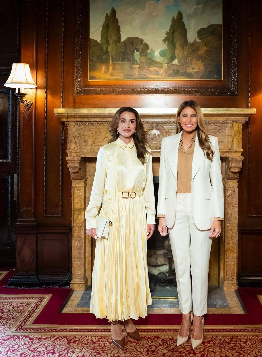 الملكة تنشر صورة مع السيدة الأولى الأمريكية ميلانيا ترامب في نيويورك أثناء اجتماعات الأمم المتحدة 