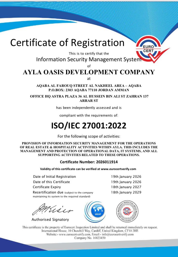 Ayla Receives ISO 27001 Global Information Security Certification